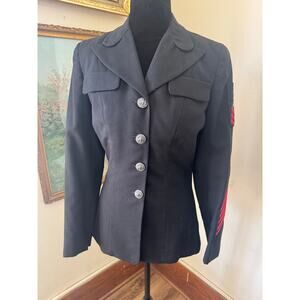 Vintage U.S. Navy CPO Women's Dress Blue Jacket Aviation Electronics Korean Era